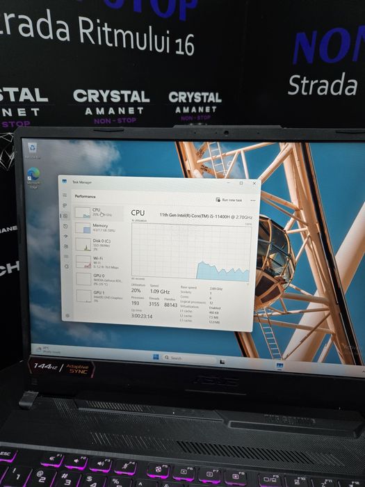 Laptop Gaming  Asus TUF  i5-11400  8GB RAM  512 SSD  RTX 3050