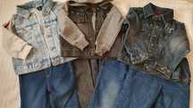 Lot pantaloni si geci blugi pentru copii, marimea 104