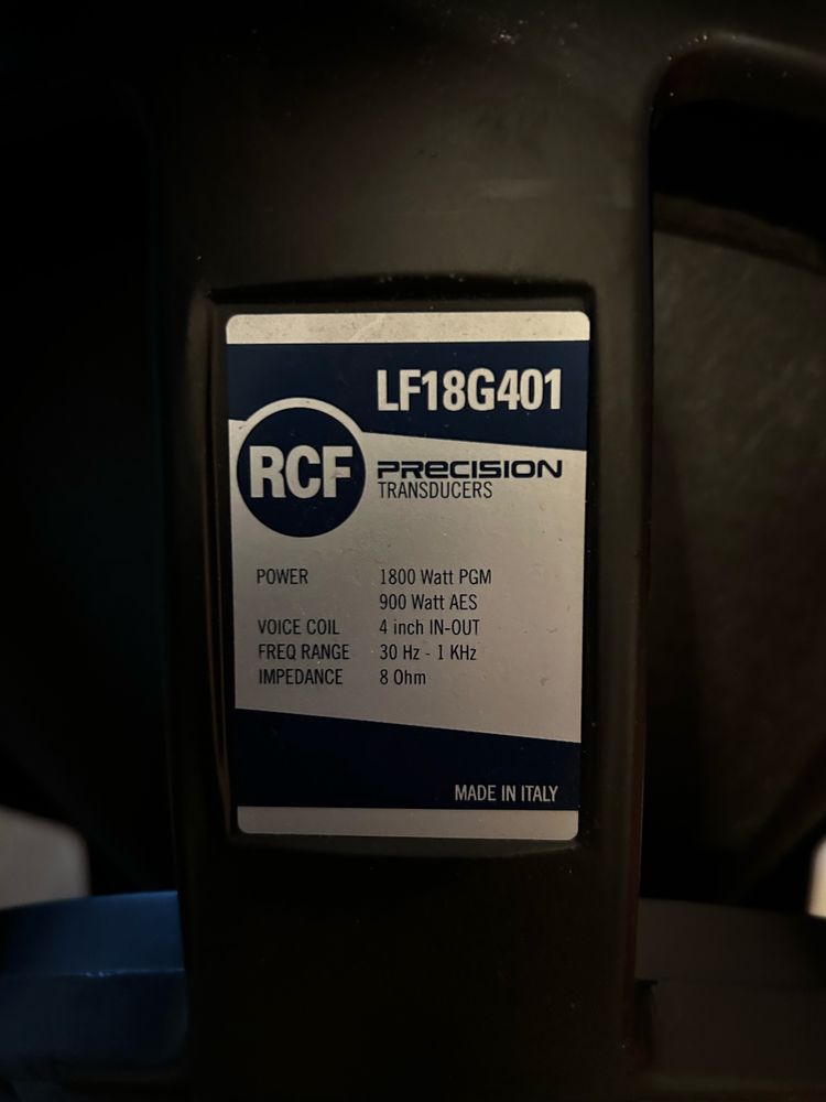 Бас каси  RCF + Стъпало и Процесор