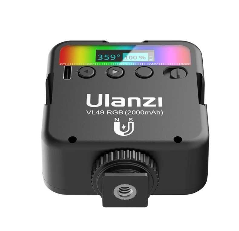 Lampa video Ulanzi VL49 temperatura de culoare reglabila RGB