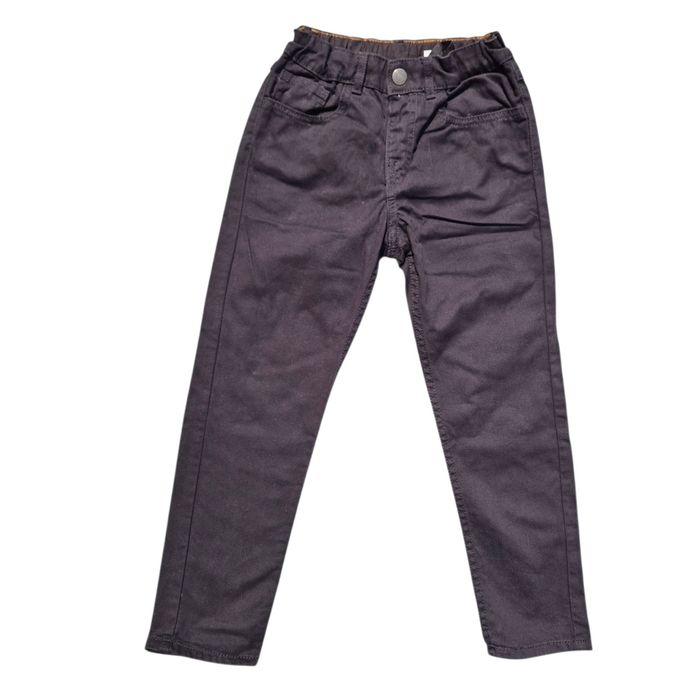 Pantaloni negri 7 ani H&M, 122 unisex, școală, bumbac, talie reglabilă