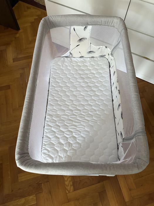 Pătuț co-sleeper Aurora 3 in 1 - gri deschis - Lionelo