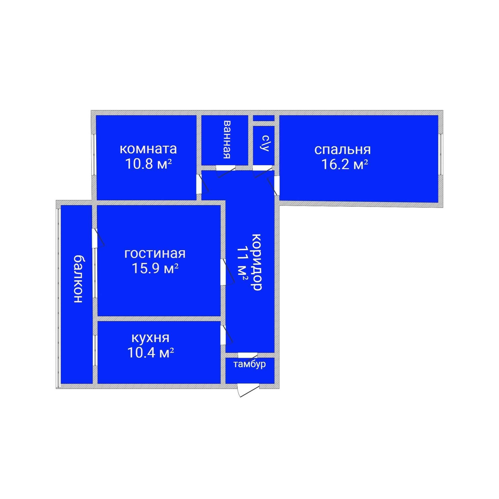 Продажа 3-комнатной квартиры, Г. Каирбекова 336