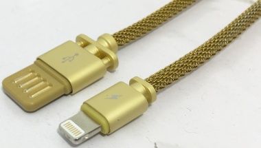 Cablu De Alim./Date, Metalic, USB A, Tata → Comp. IPhone 6/7/8,