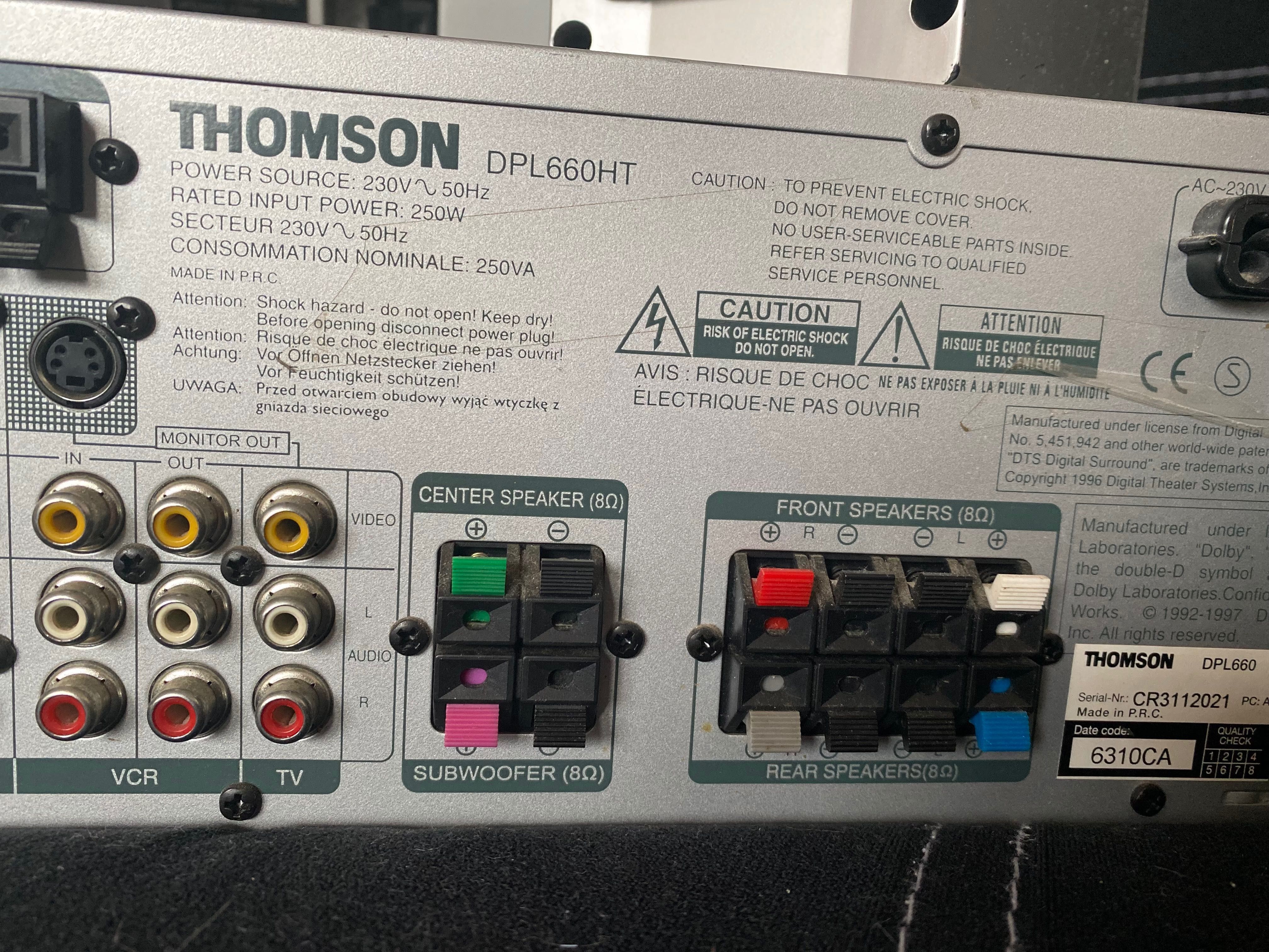 Thomson dpl660ht sound system