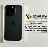 Iphone 15 Pro Black Titanium 128GB 100% Amanet Vintagegold Roman