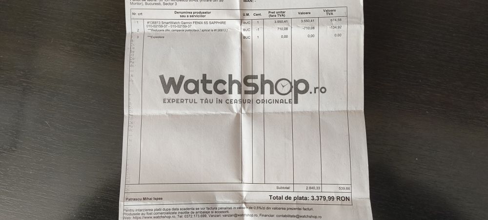 Smartwatch Garmin Fenix 6S Saphire Gold