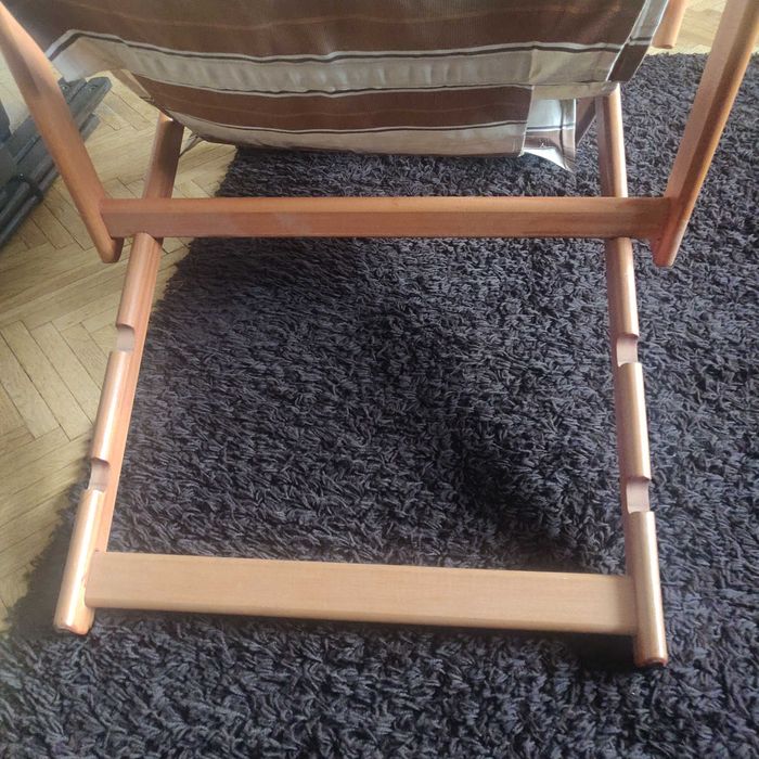 Дървен стол/шезлонг, сгъваем, 3 позиции, за градина/тераса/басейн- 2бр