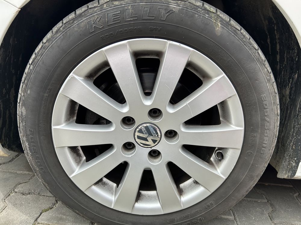 Vând jante aliaj vw 5x112 cu tot cu cauciucuri de vara KELLY 205/55R16