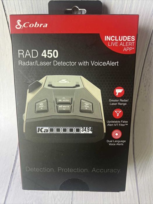 Detector radar Cobra RAD 450 RAD 480i Rad 350 nou folosit open box