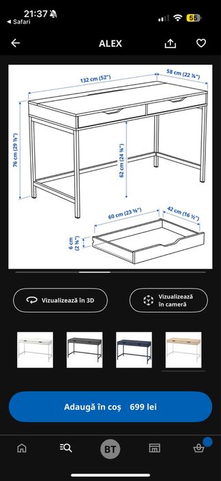 Birou plus Scaun de birou Ikea