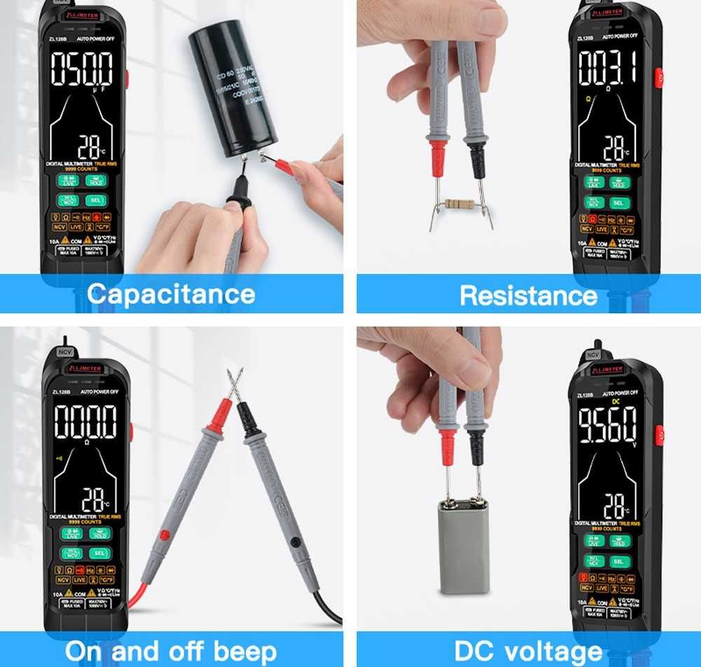 Multimetru digital smart ZL128A cu scala automata
