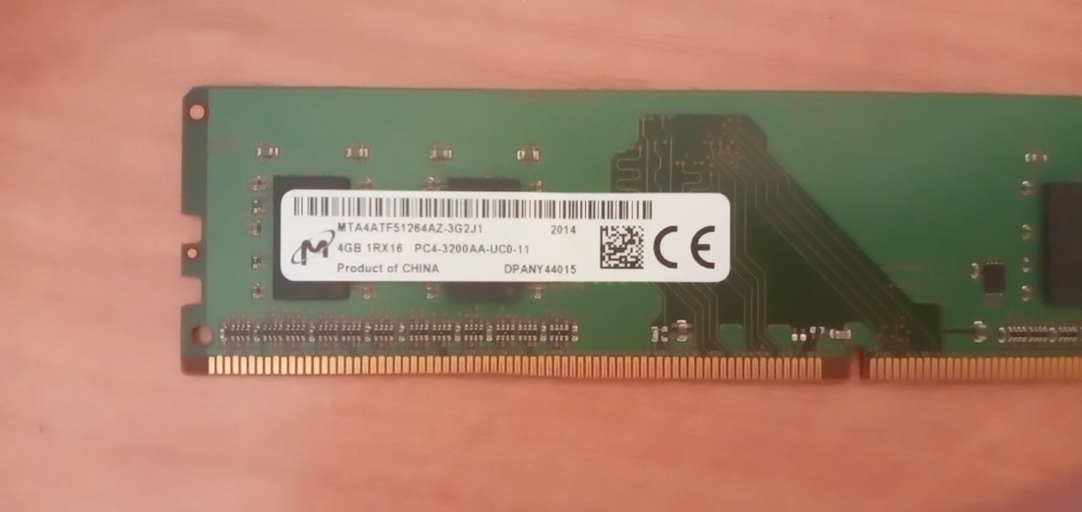 ОЗУ Apacer 8gb 2666MHz и Micron 4gb 3200Mgz