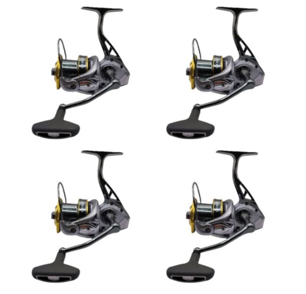 Set 4 mulinete Crap si Somn, CH 9000, cu 11 rulmenti, tambur LongCast