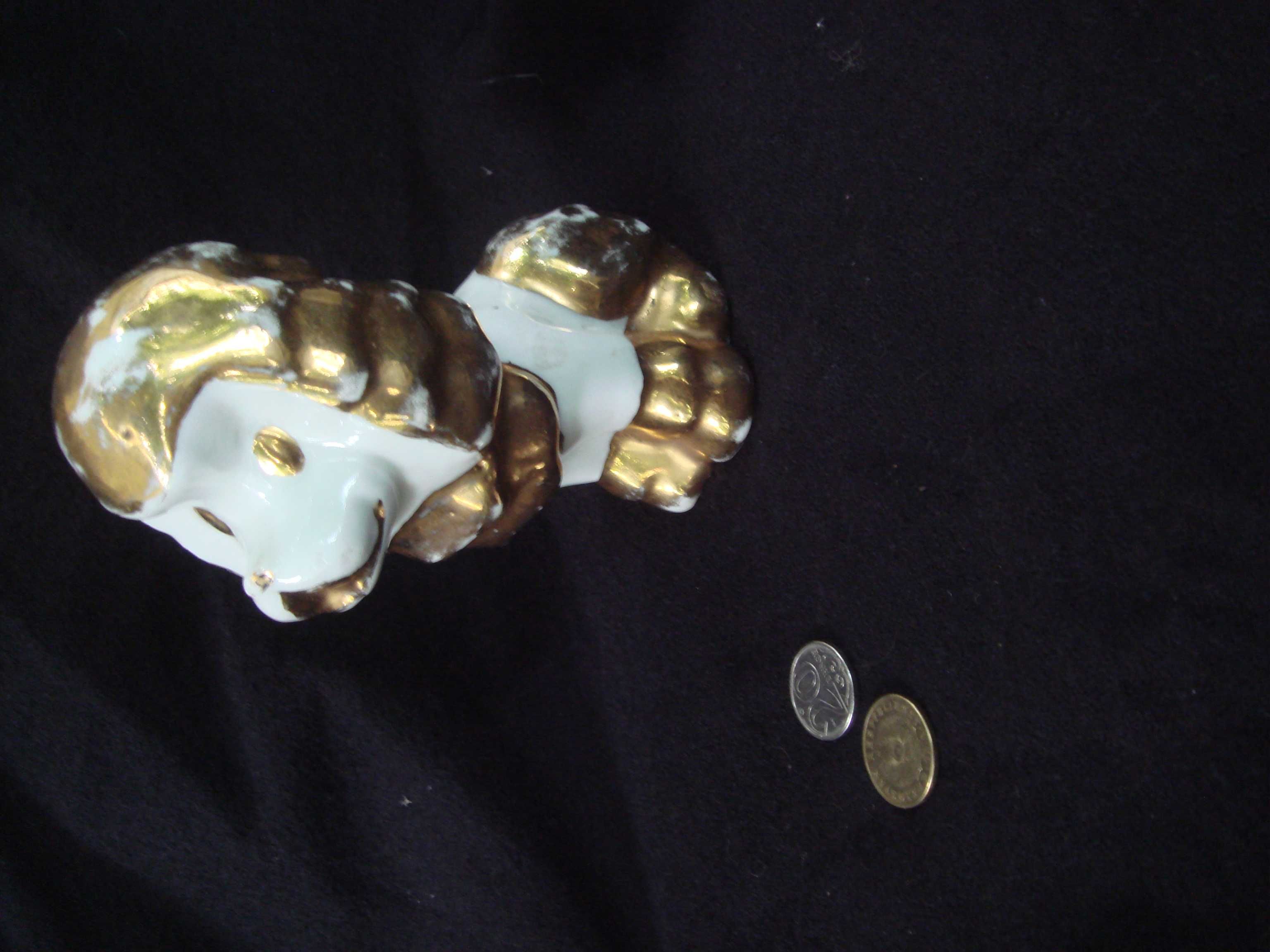 Статуэтка Фарфоровая около 10 см покрытая настоящим каратным золотом