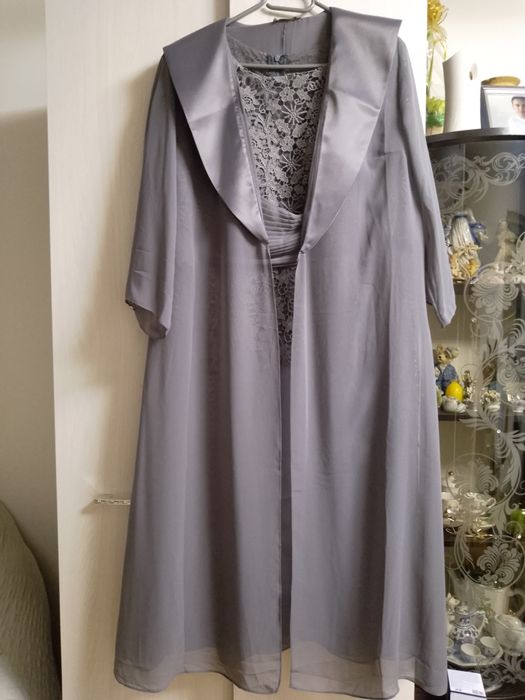 Rochie din 2 piese material triplu voal