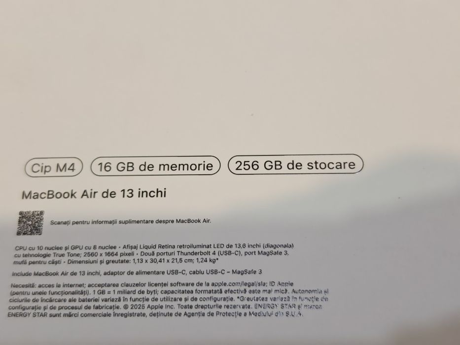 Чисто нов Macbook Air M4 256 GB гаранция
