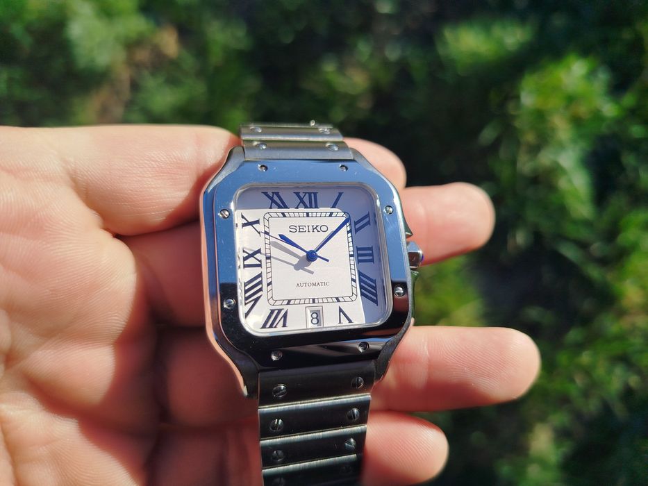 Seiko mod Santos XL Сейко
