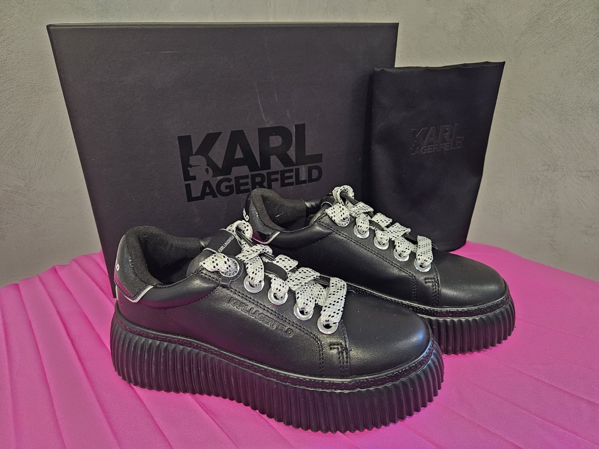 Обувки естествена кожа Karl Lagerfeld