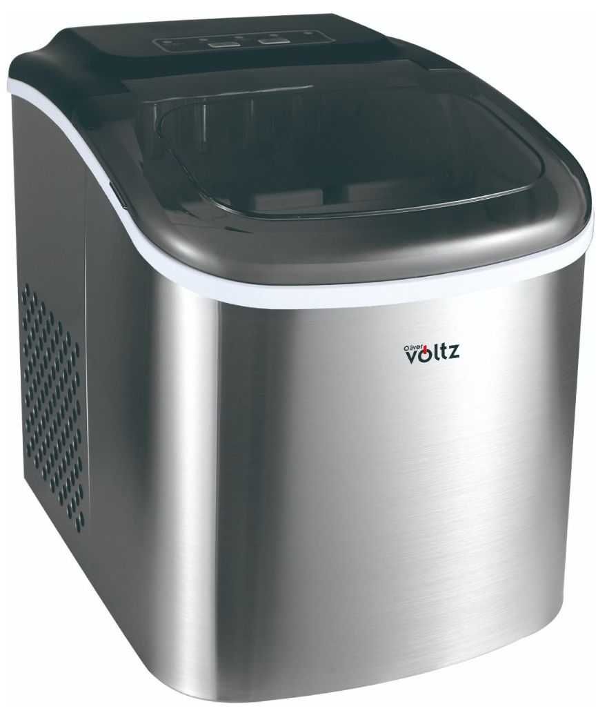 Ледогенератор Oliver Voltz OV 120W 12кг./24ч., 1.3л., Черен/Бял/Инокс
