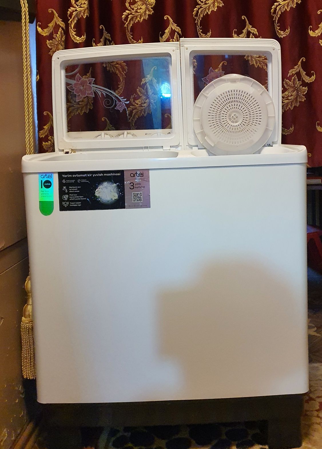Artel 10 kg yarimavtomat kirmoshina sotiladi. Algoritm 31 kvartalda.