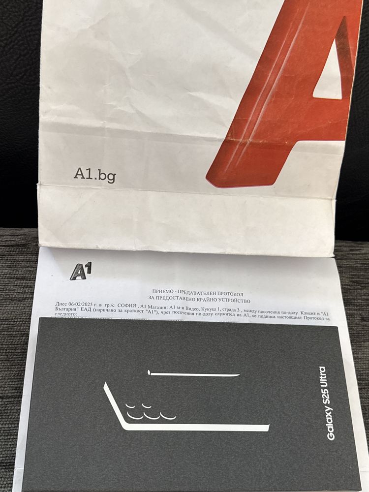 КАТО НОВ 512GB Samsung S25 Ultra A1 Гаранция 2027г. Gray / Сив