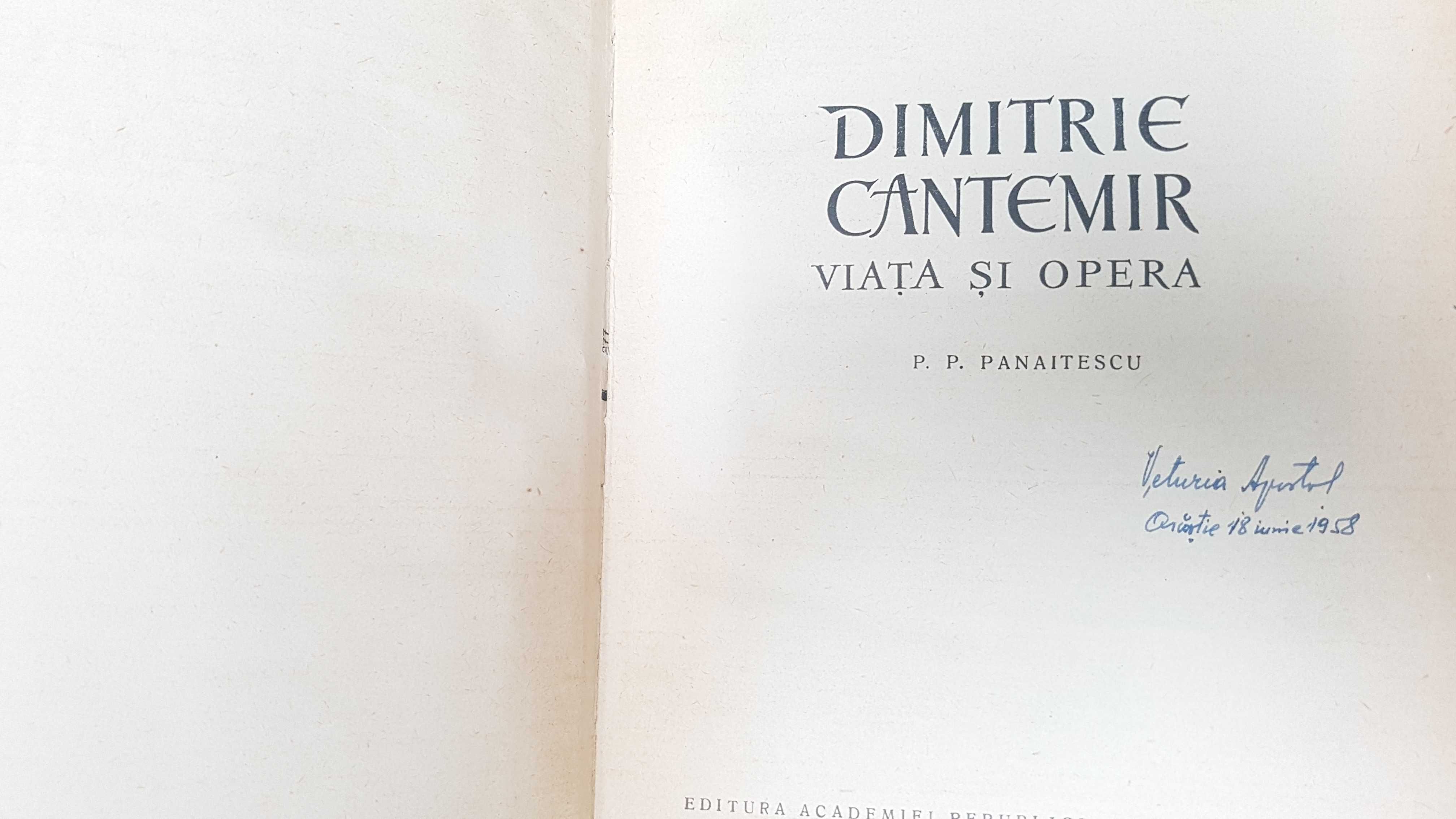 P. Panaitescu Dimitrie Cantemir viața și opera