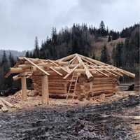 Cabane din lemn rotund