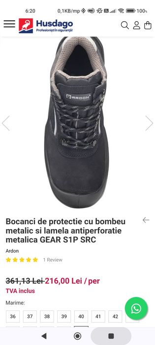 Vand bocanci de protectie Ardon