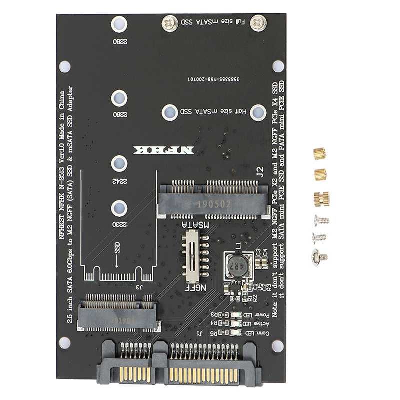 Adaptor MSATA M.2 LA SATA 3.0 2 in 1 convertor