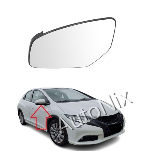 Стъкло за огледало за Honda Civic 9 с подгрев за хонда сивик 9