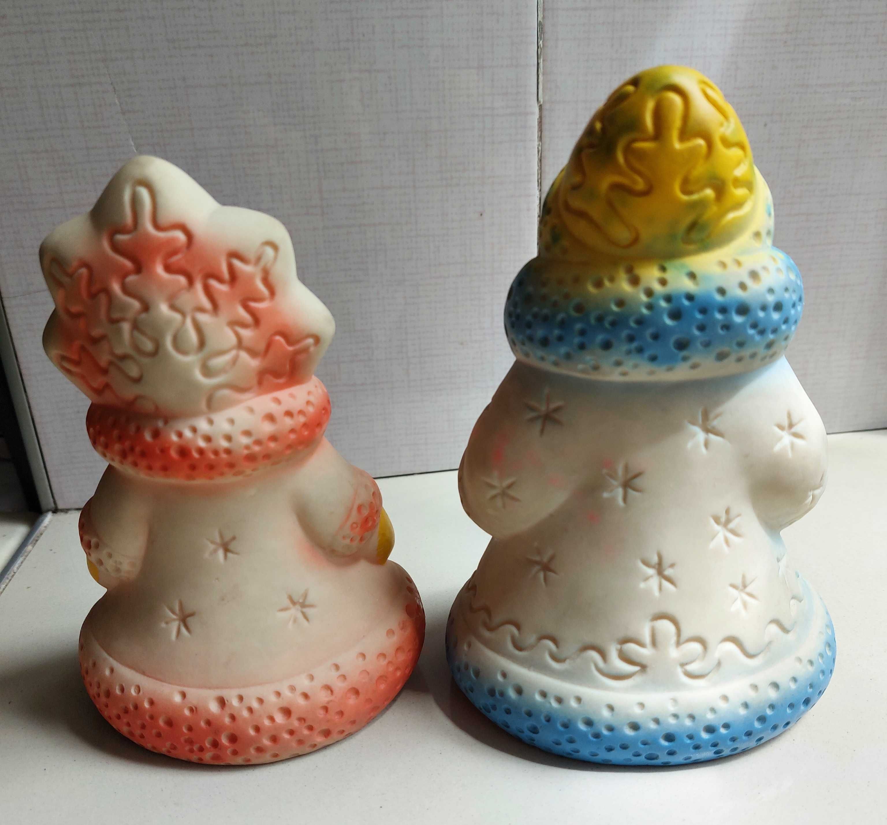 Дед мороз и Снегурочка СССР. Резиновые игрушки. Новый год