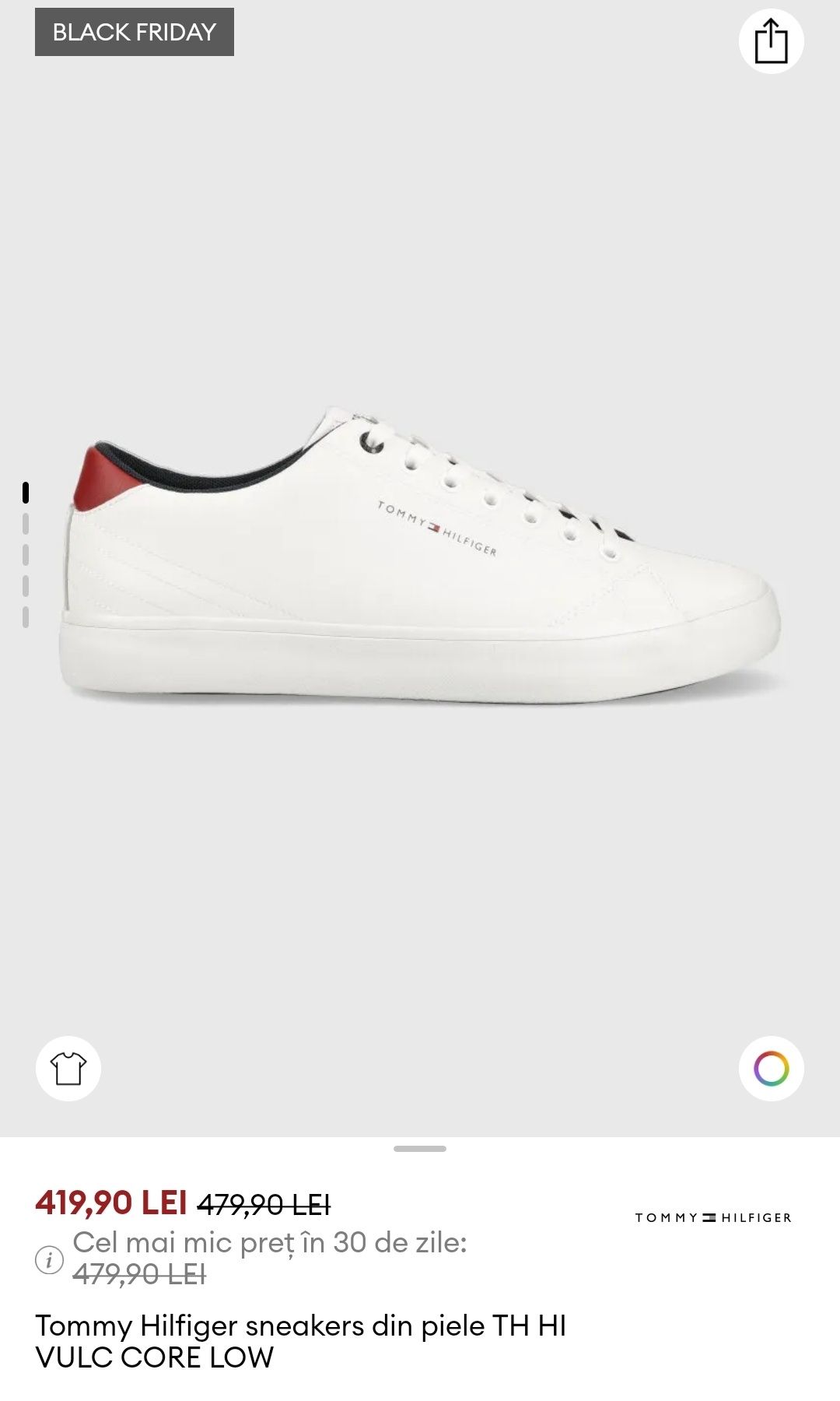 Teneși adidași bărbați TOMMY HILFIGER, piele naturala, marimea 42.