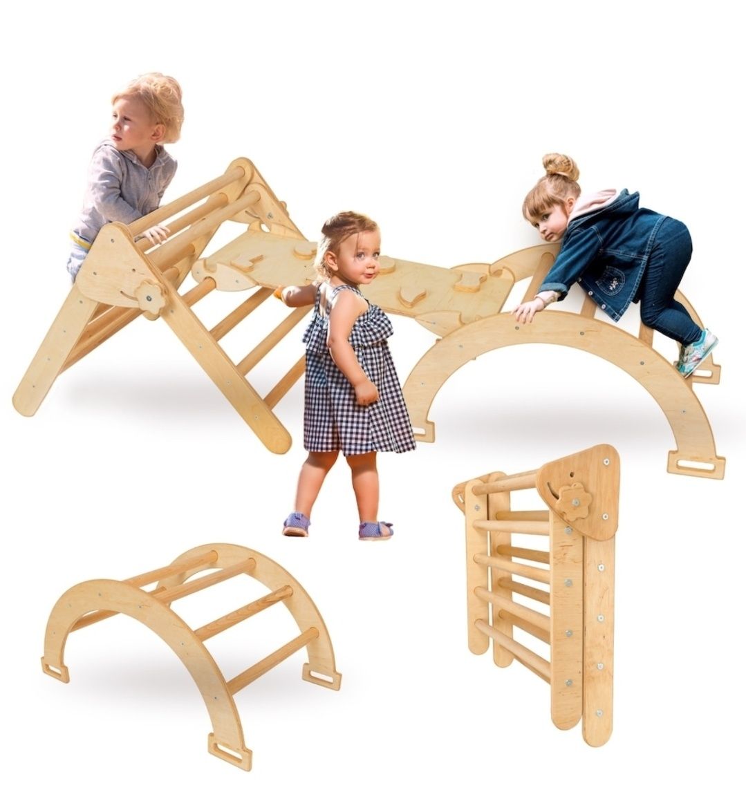 Комплект за катерене, Triangle Pickler with Ramp and Climbing Arch, 3в