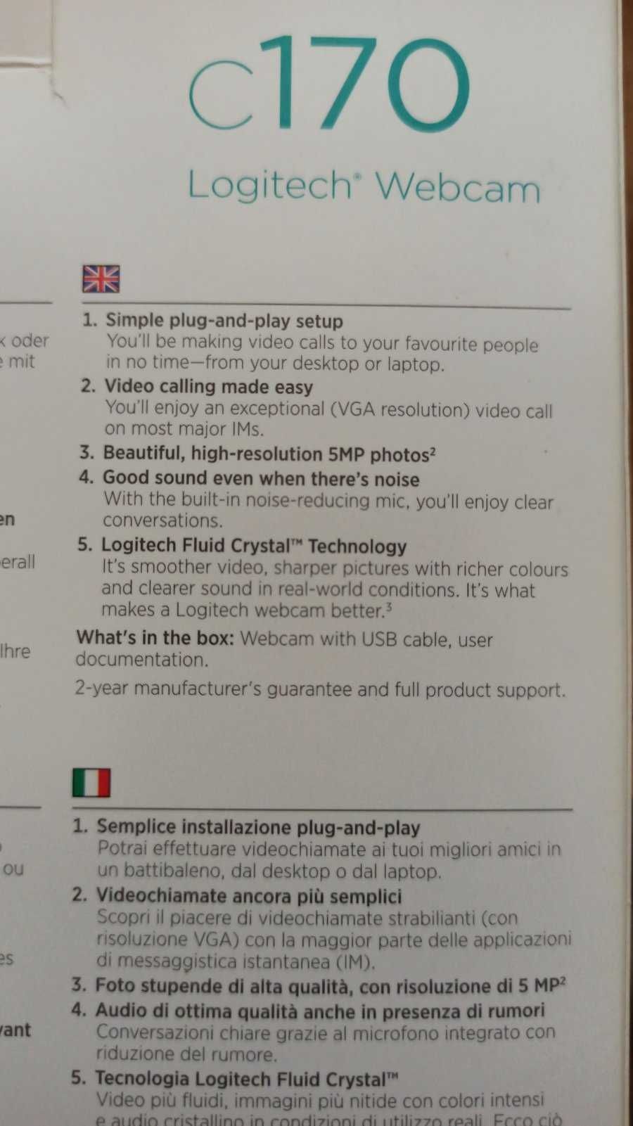 Видеокамера Logitech C170