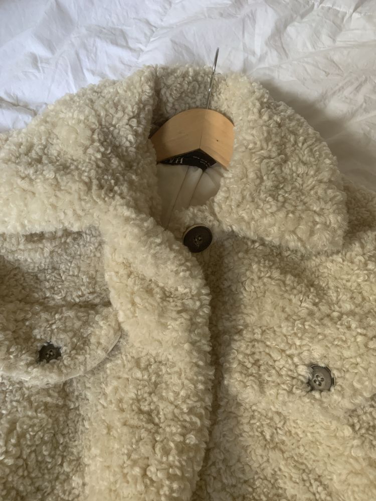 Пухено дамско яке ZARA размер М