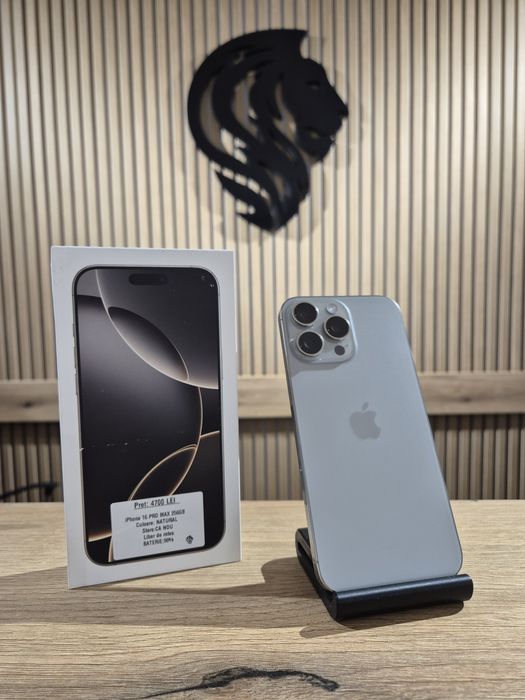 iPhone 16 Pro Max 256gb Natural Neverlocked Bat 98%/Fact+Garantie