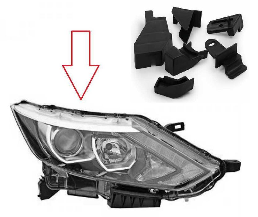 Ремонтен комплект щипки за фар Nissan Qashqai 2 j11 фар фарове нисан