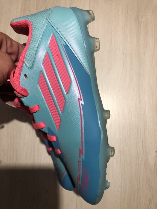 Ghete de fotbal adidas F50 League Messi FG/MG Junior - Mentă