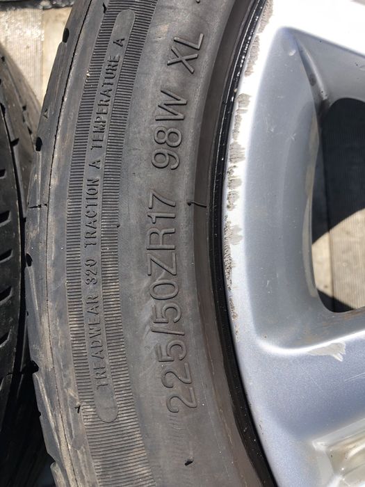 Jante roti r17 Audi A4 B8 225/50R17 originale , anvelope vara