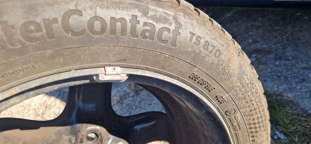 Jante structurate ,cauciucuri continental 2023 205.55 16 iarna 7mm