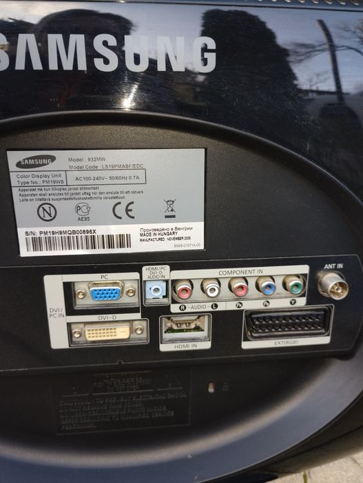 Монитор/ТВ Samsung Sync master 932MW