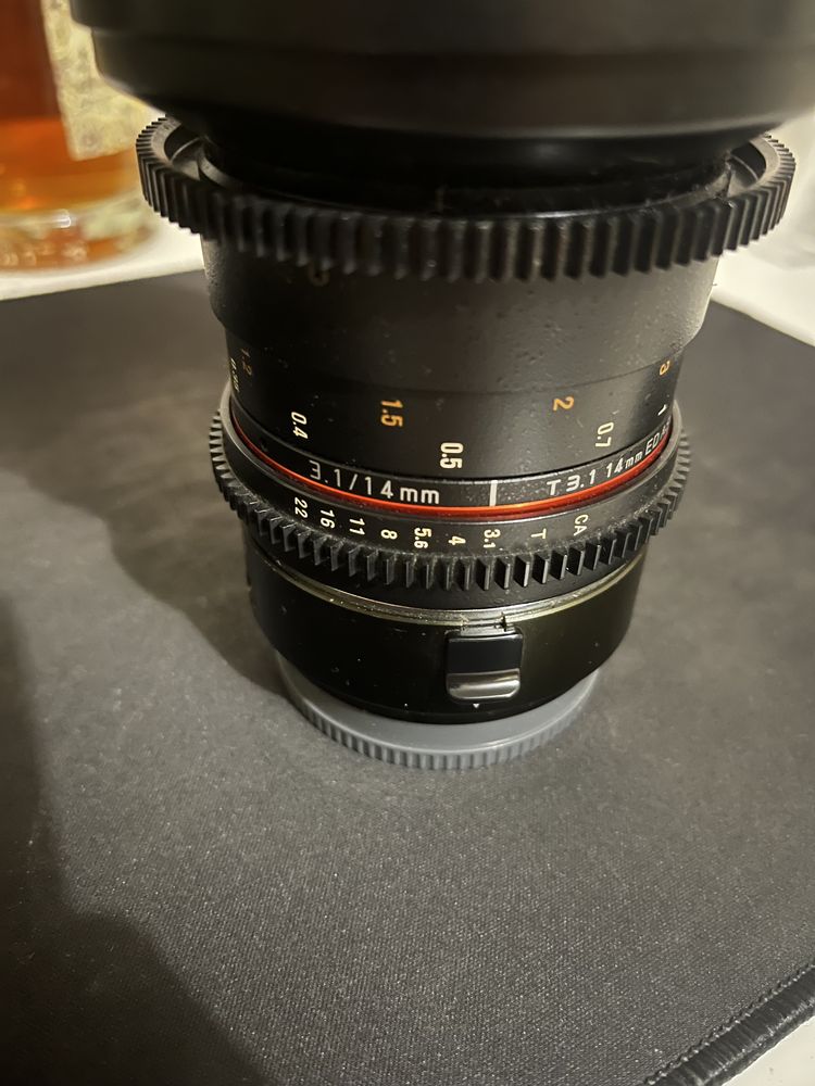 Samyang 14mm f2.8 T3.1 mk II canon + adaptor sony