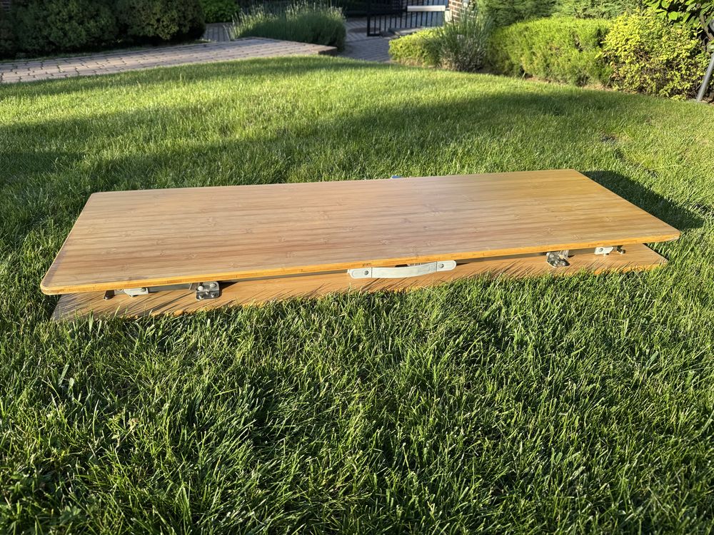 Сгъваема къмпинг маса от бамбуково дърво Kampa Extra Large 120/80