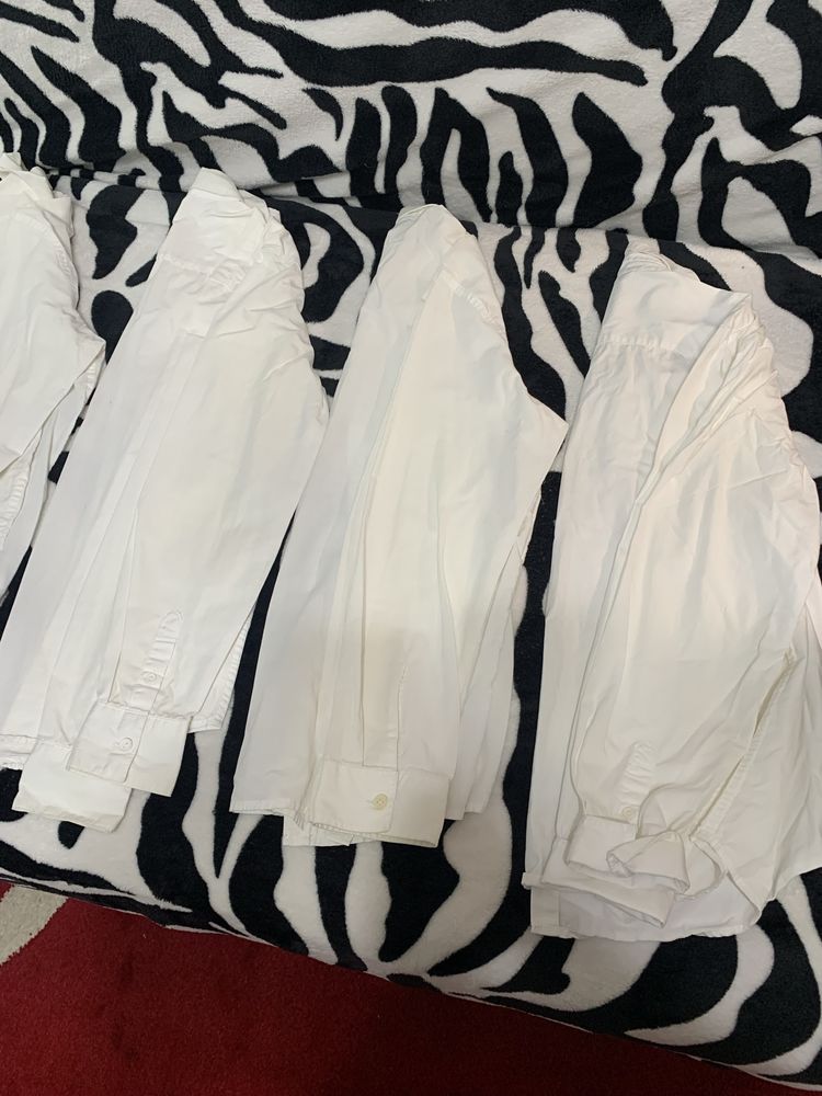 Рубашки белые,  12-13 лет, рост 152-157 см, Фаберлик и LC  Waikiki.