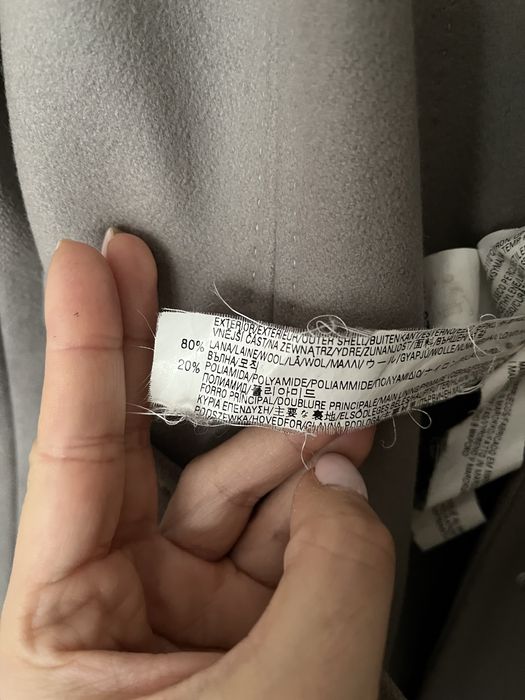 Сиво палто от вълна ZARA S размер