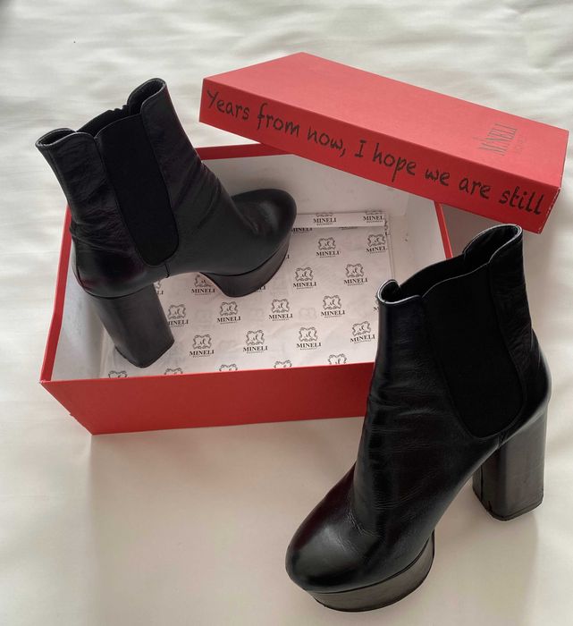 Botine dama, Mineli, piele naturala, 38