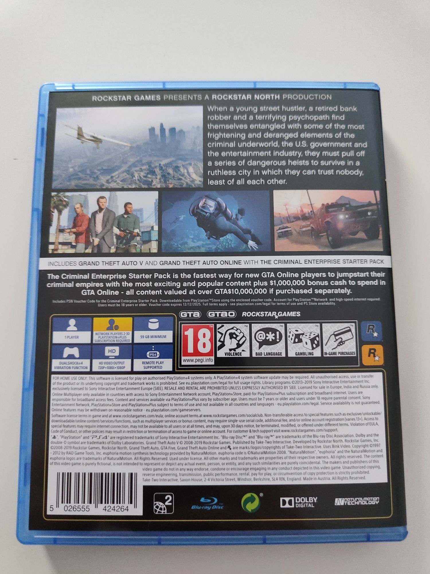 Vând GTA 5 Premium Edition pt PS4/ PS5