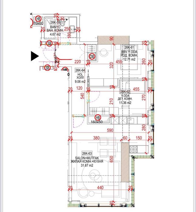 НОВОСТРОЙКА  ЖК "Nest one 3ком Вид на Хумо арена ОБЩАЯ ПЛОЩАДЬ: 72кв.м