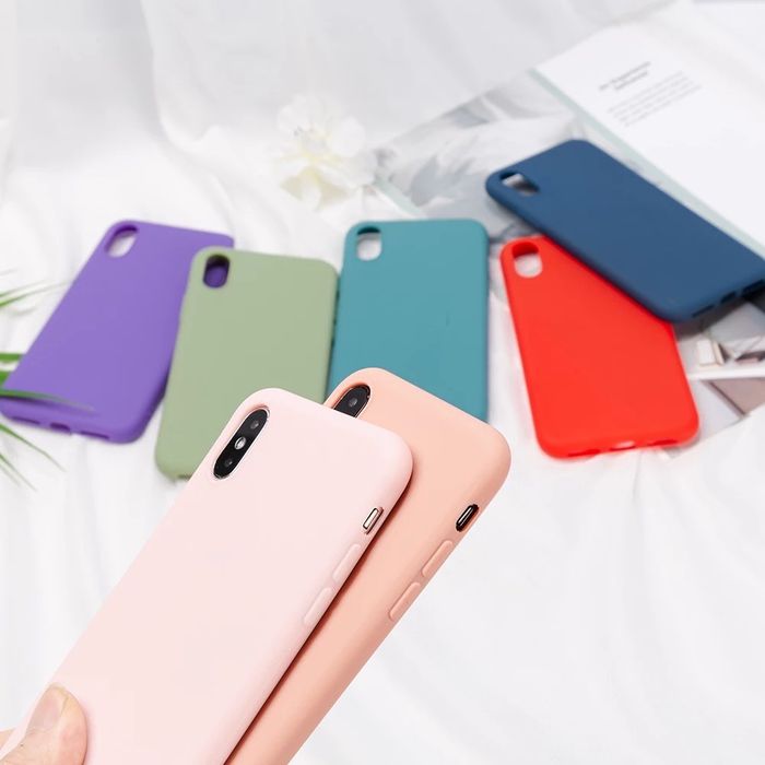 Iphone X XS MAX XR Husa Luxury Slim Silicon Color Case Catifea